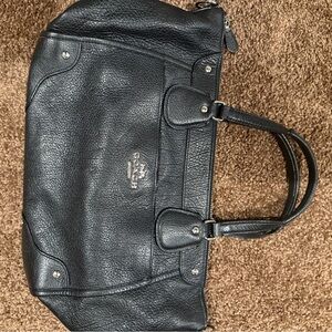 Coach Black Leather Tote Bag